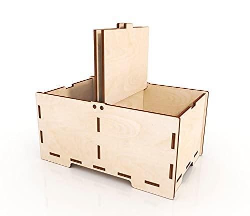 Unfinished Wooden box Storage Jewellery Antique Box for Gift - Haoser