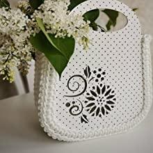 Pack of 2 Wooden Front and Back Bottoms: Handbag & Crochet Basket Bases - Haoser