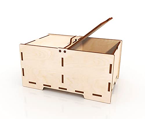 Unfinished Wooden box Storage Jewellery Antique Box for Gift - Haoser