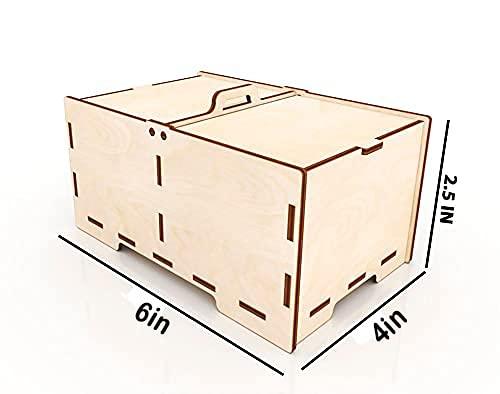 Unfinished Wooden box Storage Jewellery Antique Box for Gift - Haoser