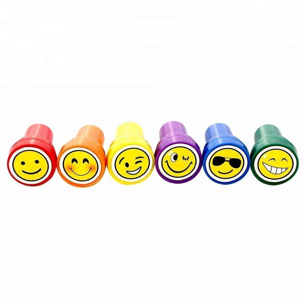 Haoser 8 Piece Stamps for Kids Emoji and Motivation Reward | Emoji Stamper for Kids -Plastic Stamper Toys Art and Craft School Toys for Kids/Boys/Girls - Haoser
