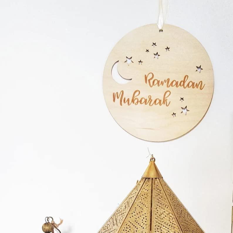 Haoser Ramadan Mubarak Decorations for Home-Ramadan Mubarak Sign-Ramadan Door Decoration-,eid Gift Items - Haoser