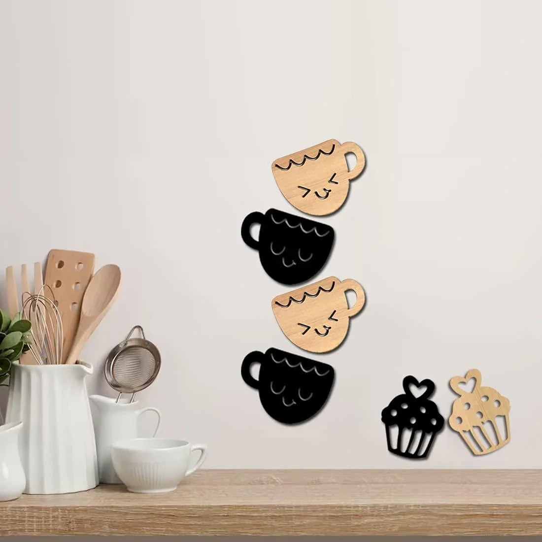 Haoser Artwork Farmhouse Smile Cup and Cups Kitchen Wall Decor - Haoser