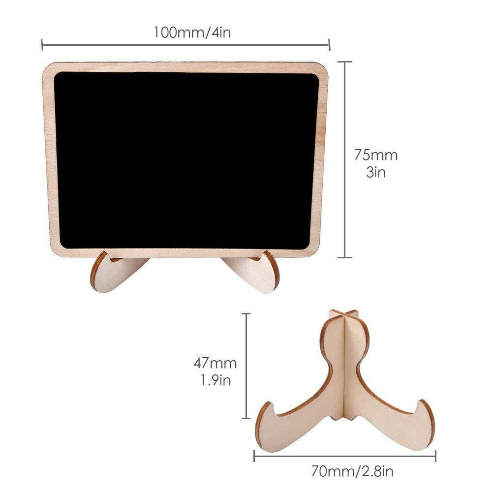 Haoser Chalkboard Labels Mini Chalkboards Signs, 20 Pack Small Chalkboards Blackboard with Easel Stand for Weddings, Birthday Parties, Message Board Signs and Event Decorations - Haoser