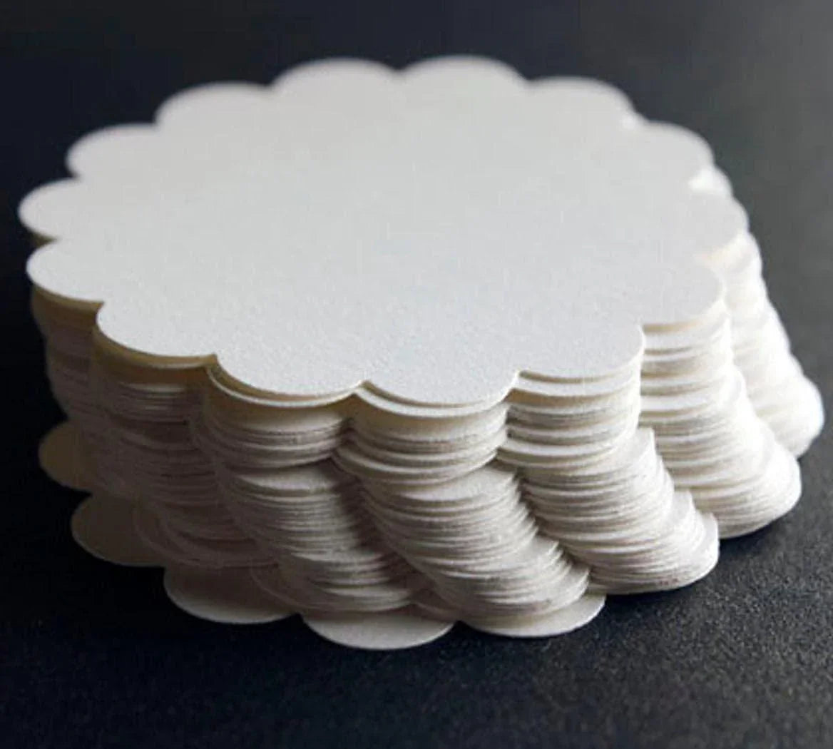 Scalloped Shaped Kraft Plain Paper Tags with Jute Twine, Perfect for Arts and Crafts, DIY, Wedding Party Favor - (Pack of 200) - Haoser