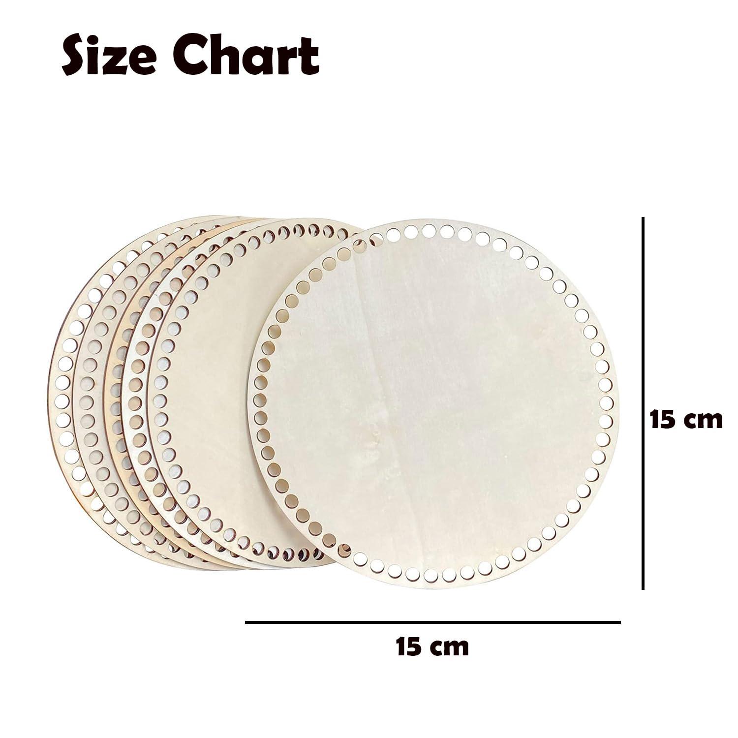 Haoser Unfinished Wooden Round 25cm Basket Bases: Pack of 6 - Haoser