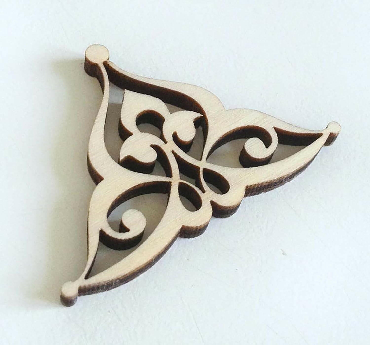 Haoser Wooden Ornaments Cutouts for Home Decor, Laser Cut Wood Cutouts for DIY Craft Project (Pine MDF_Ornament-7_4 Inch_Pack of 10) - Haoser