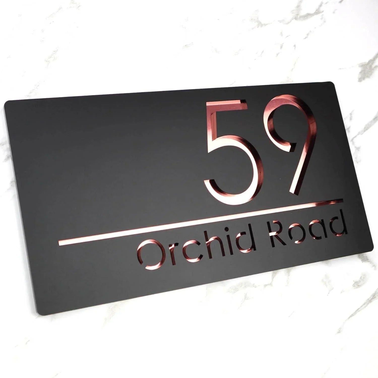 Name plate for home entrance | Door name plates | Wood Personalized Name Plate with 3D Letters | | Name Plate For Home, Office & Outdoor Entrance | 15X30 cm | Gift (Design 1) - Haoser