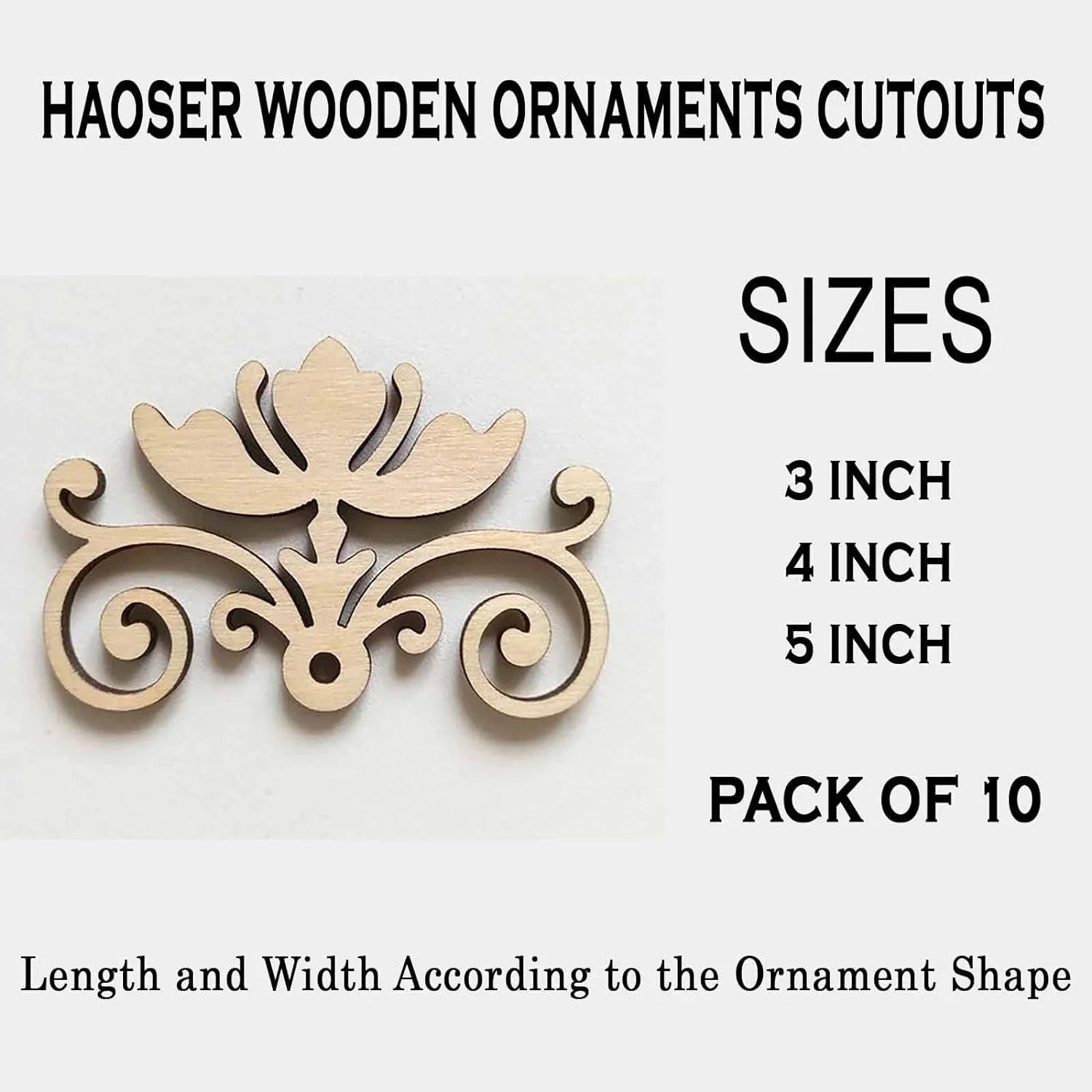 Wooden Ornaments Cutouts for Home Decor - Haoser