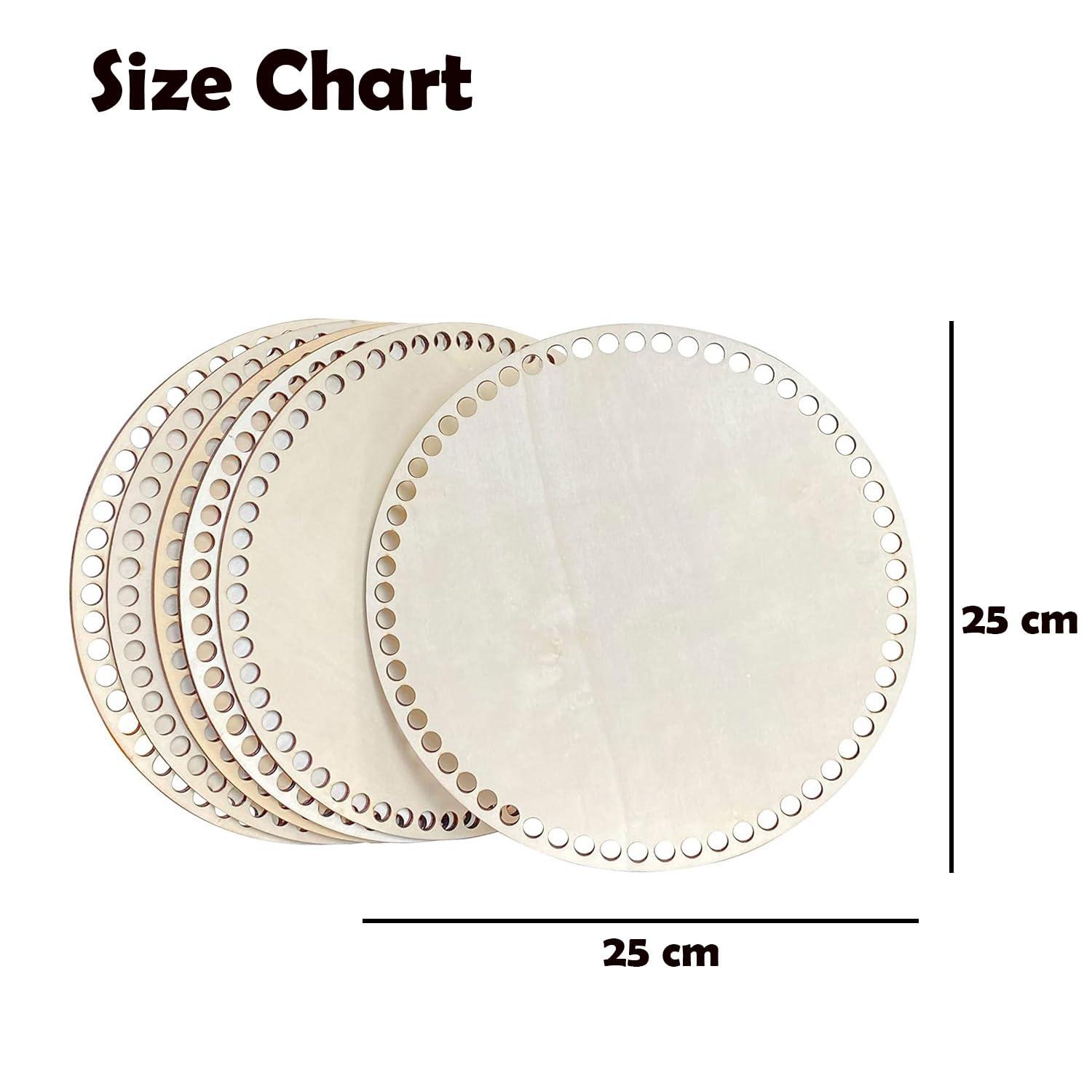 Haoser Unfinished Wooden Round 25cm Basket Bases: Pack of 6 - Haoser
