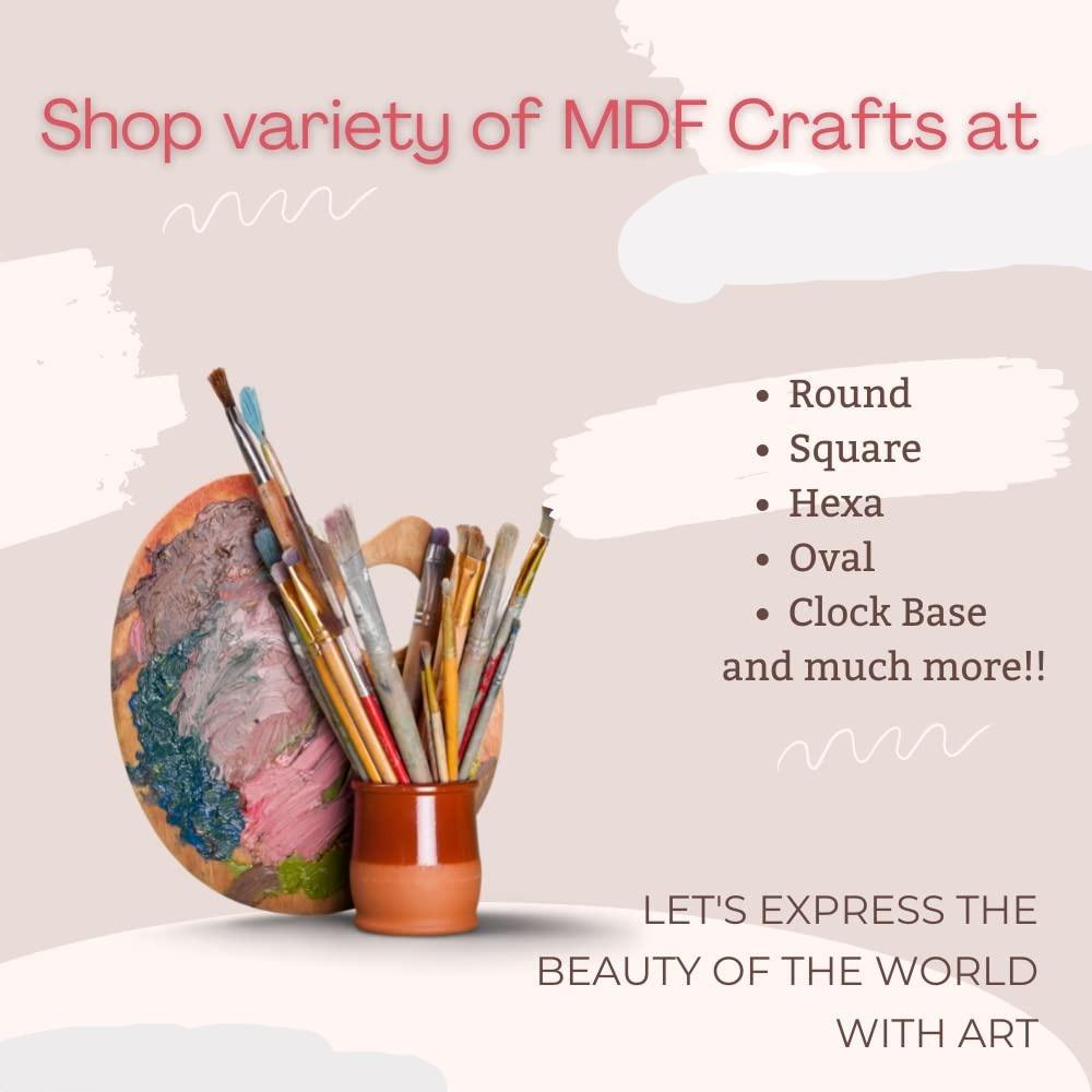 Round MDF Boards for Art and Craft 12 inch - 3.5mm Pine Wood Board Unfinished Round MDF Cutouts for Art and Craft for Resin Art, Mandala Art, Pyrography, Painting (12 inch, Pack of 5) - Haoser