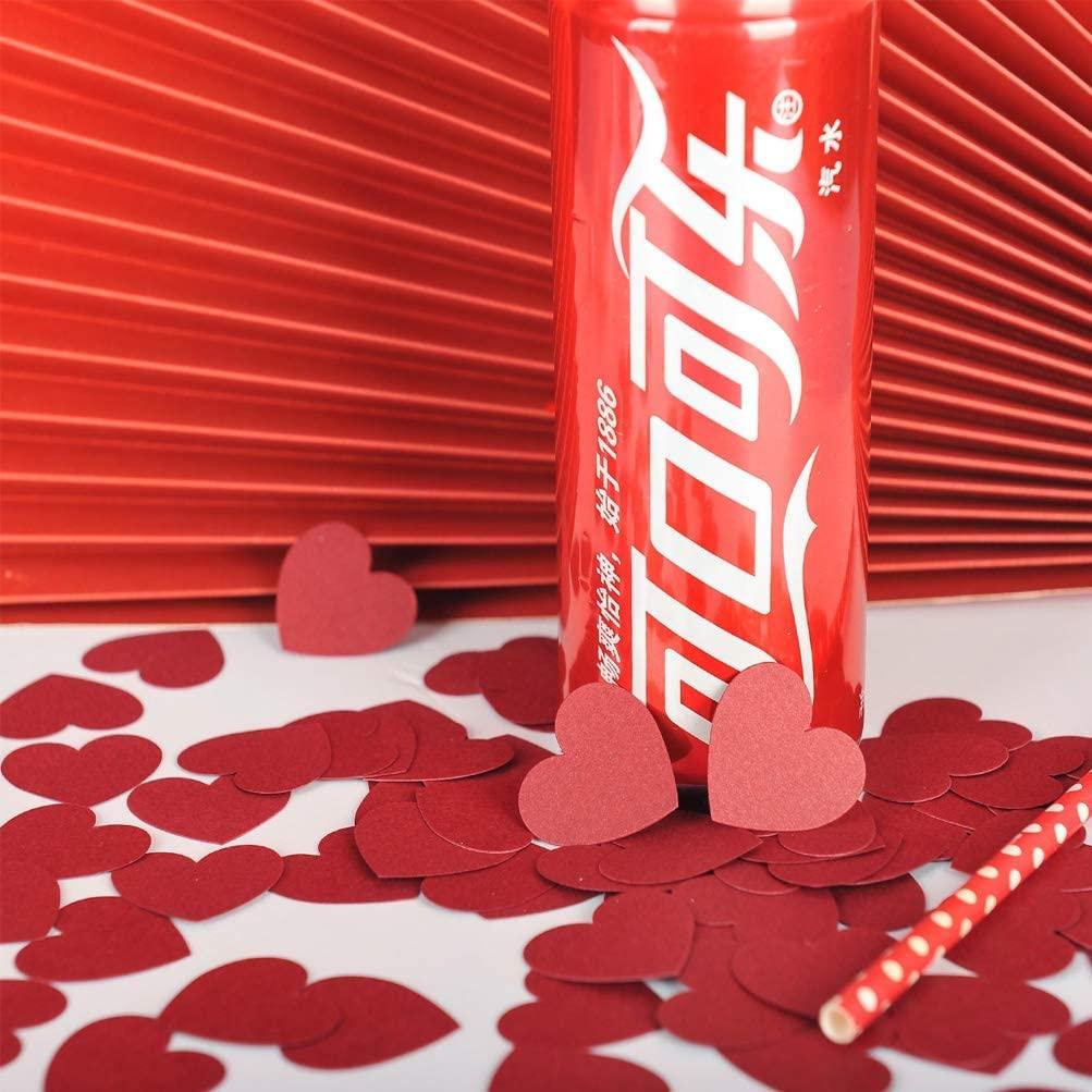 3 Inch Size 50 Pieces Heart Shaped Glitter Heart Cutout Sticker Red Heart Decorations, Valentine's Day Decorations (Medium, 50) - Haoser