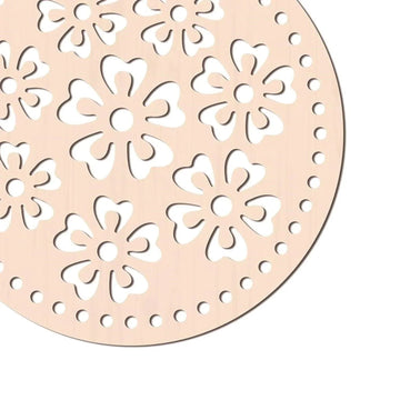 Wooden Basket Bottom Round Crochet Base: Cross Stitch Crafting Supplies (7, 14, 12.5, 18 inches) - Haoser