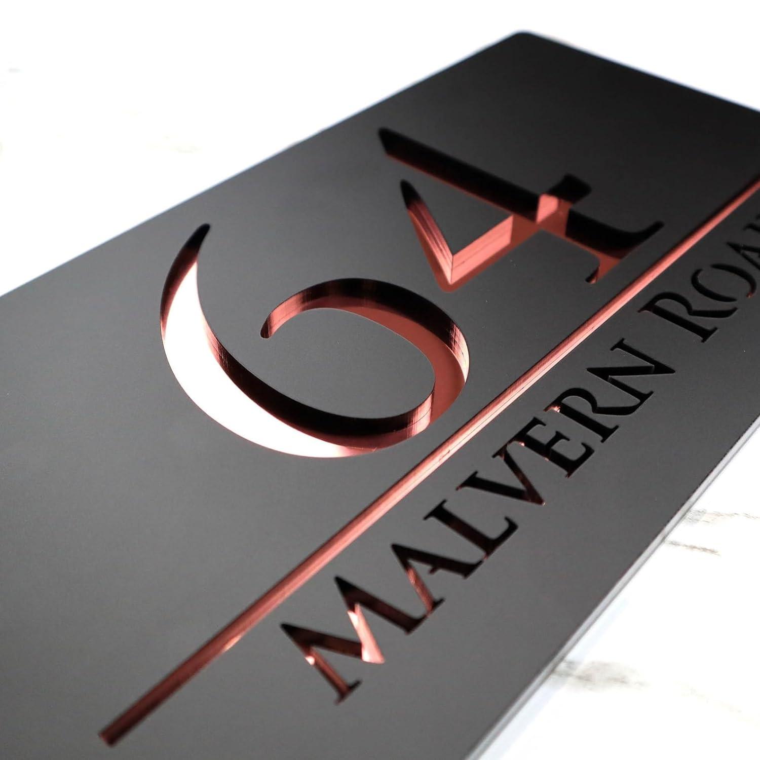 Name plate for home entrance | Door name plates | Wood Personalized Name Plate with 3D Letters | | Name Plate For Home, Office & Outdoor Entrance | 15X30 cm | Gift (Design 1) - Haoser