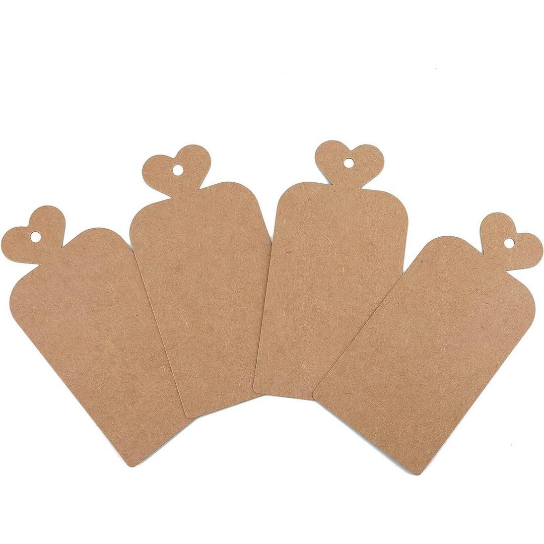 50pcs Circle Shaped Brown Kraft Paper Double-Sided Writable Handmade Tag with Natural Jute Twine for Gift & Thanksgiving Tag (6cmX6cm)_A1 - Haoser