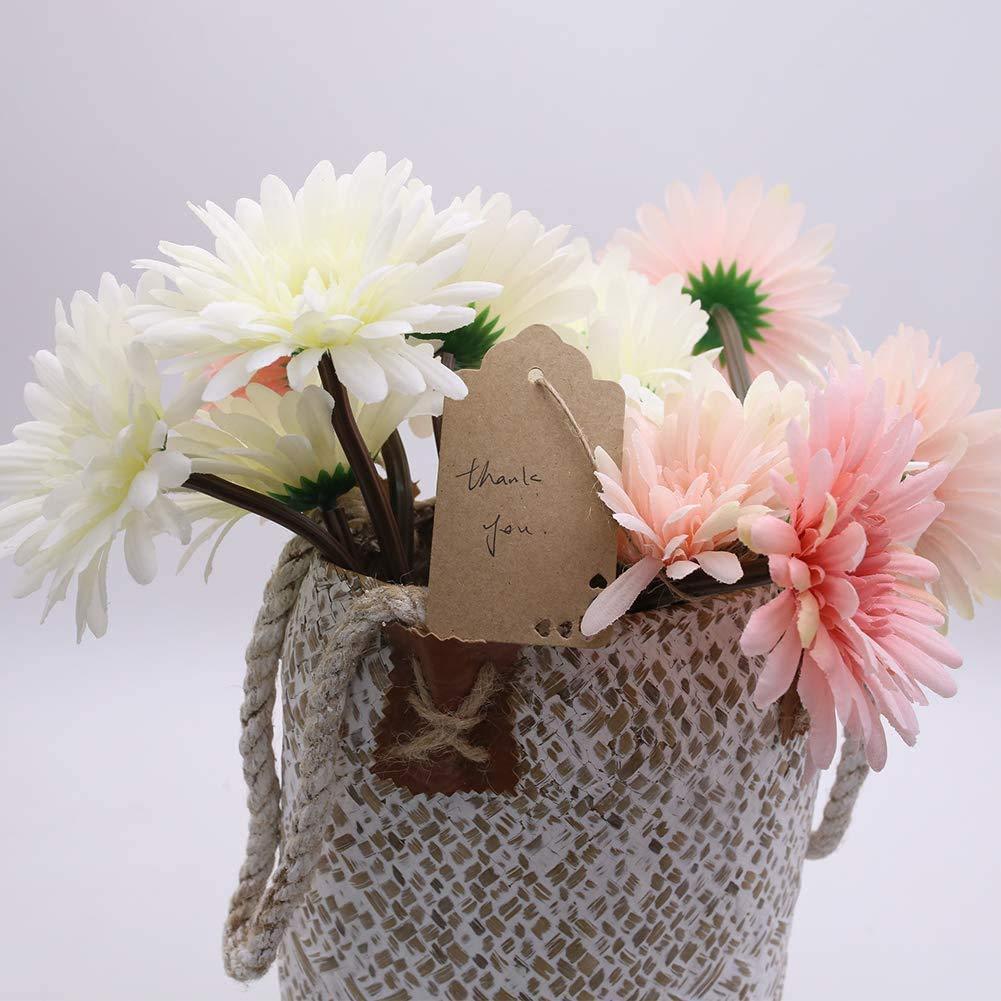 100pcs Premium Gift Tags, Double-Sided Available Kraft Paper Price Tags with 100 Root Natural Jute Twine, Craft Tags Labels Treats Tags for Wedding Christmas Day Thanksgiving tag-3 - Haoser