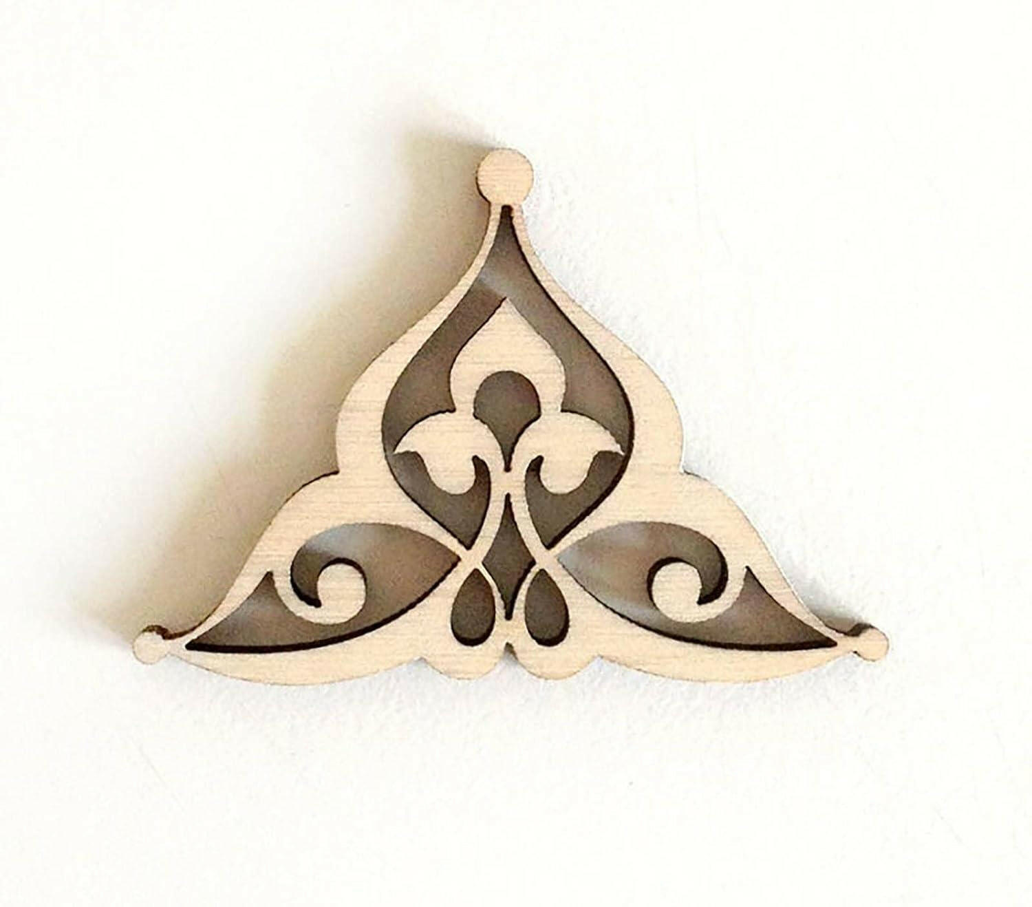 Haoser Wooden Ornaments Cutouts for Home Decor, Laser Cut Wood Cutouts for DIY Craft Project (Pine MDF_Ornament-7_4 Inch_Pack of 10) - Haoser