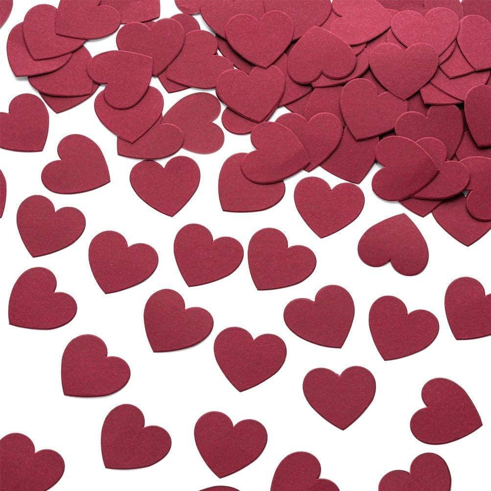 3 Inch Size 50 Pieces Heart Shaped Glitter Heart Cutout Sticker Red Heart Decorations, Valentine's Day Decorations (Medium, 50) - Haoser