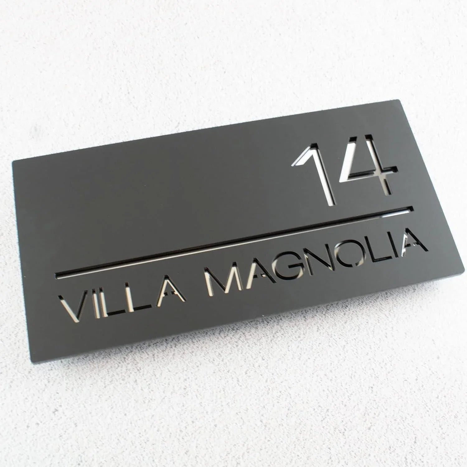 Name plate for home entrance | Door name plates | Wood Personalized Name Plate with 3D Letters | | Name Plate For Home, Office & Outdoor Entrance | 15X30 cm | Gift (Design 1) - Haoser