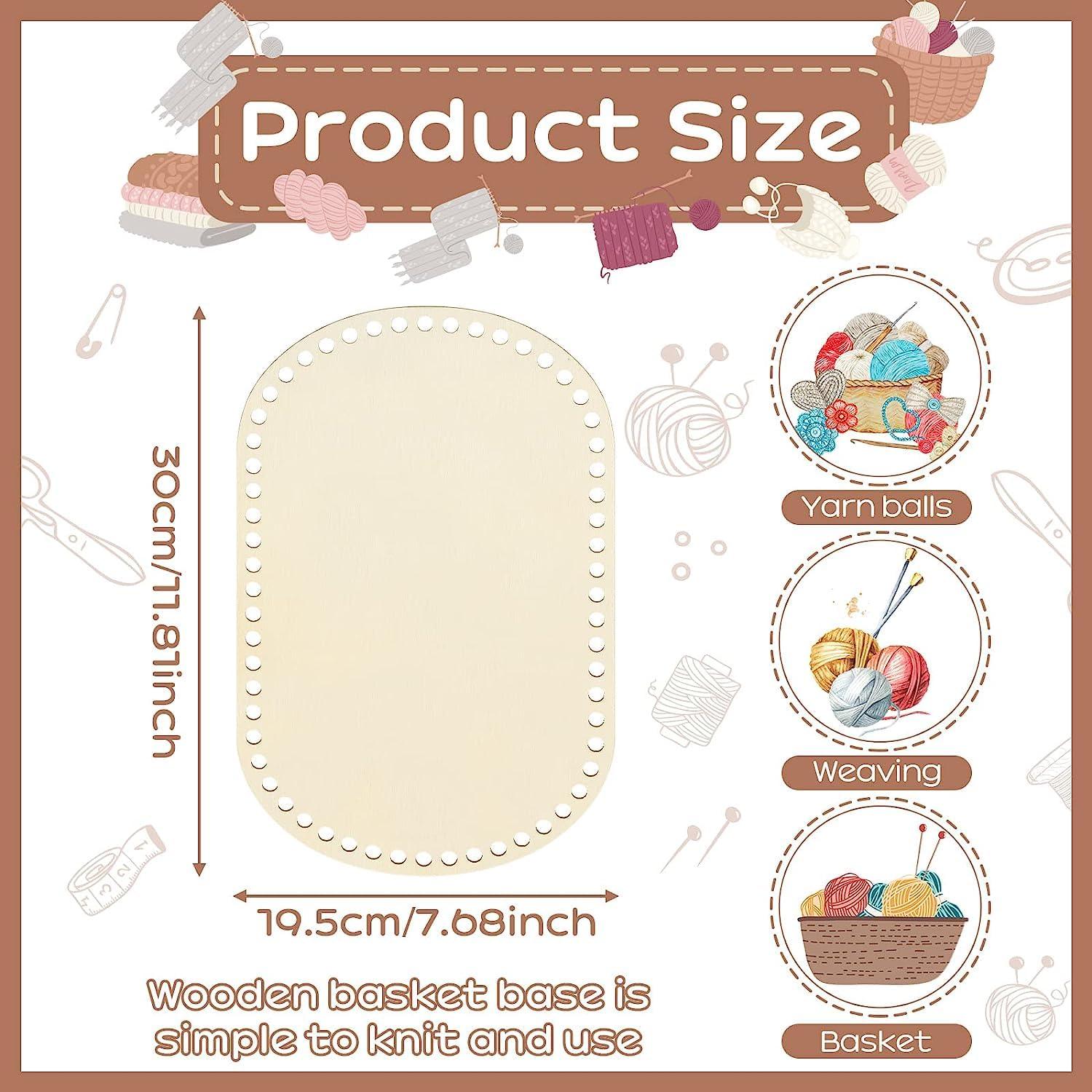 2 Pieces Wooden Crochet Bag Bottom: Oval Crochet Basket Wood Bases - Haoser