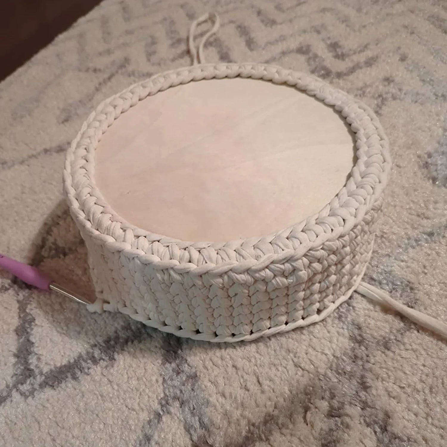 Haoser Unfinished Wooden Round 25cm Basket Bases: Pack of 6 - Haoser