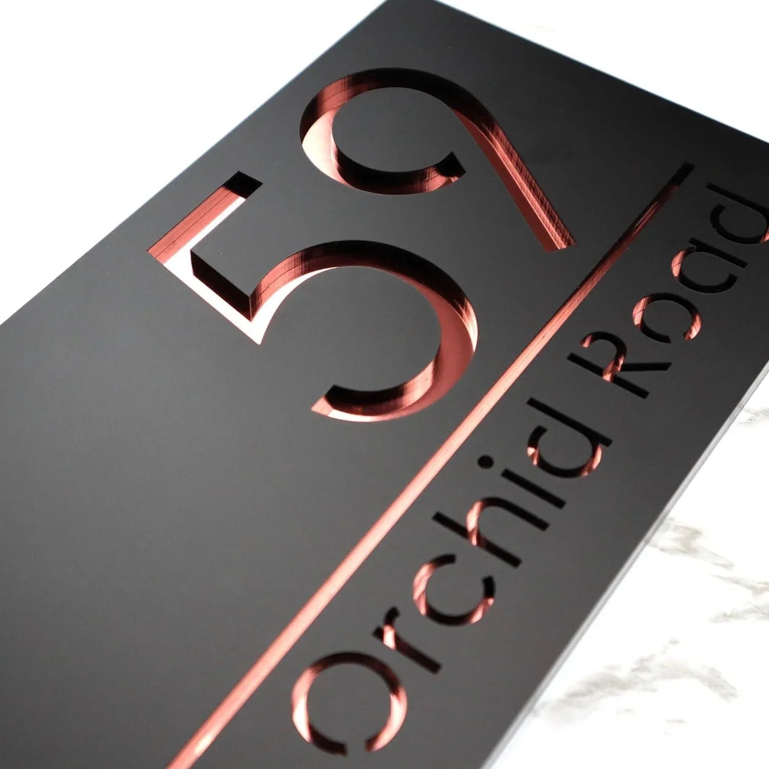 Name plate for home entrance | Door name plates | Wood Personalized Name Plate with 3D Letters | | Name Plate For Home, Office & Outdoor Entrance | 15X30 cm | Gift (Design 1) - Haoser