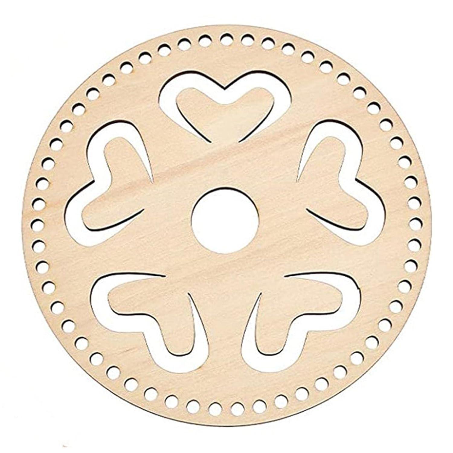 Wooden Basket Bottom Round Crochet Base: Cross Stitch Crafting Supplies (7, 14, 12.5, 18 inches) - Haoser