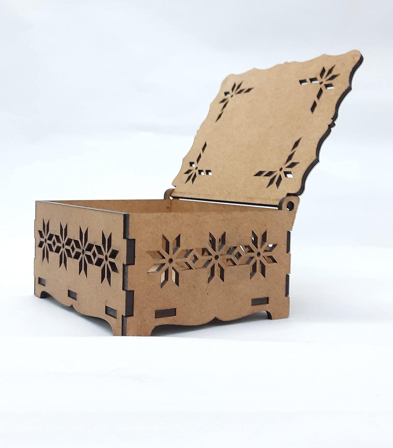 Wooden Blank Rectangular Box: Perfect for Christmas Crafting - Haoser