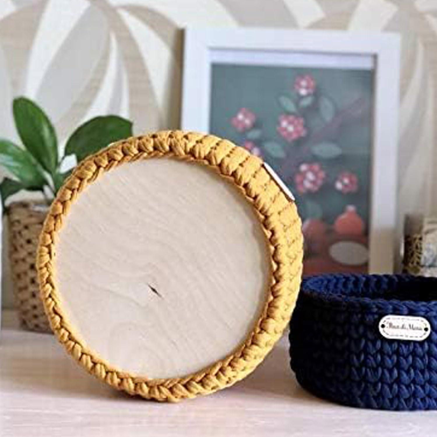 Haoser Unfinished Wooden Round 25cm Basket Bases: Pack of 6 - Haoser