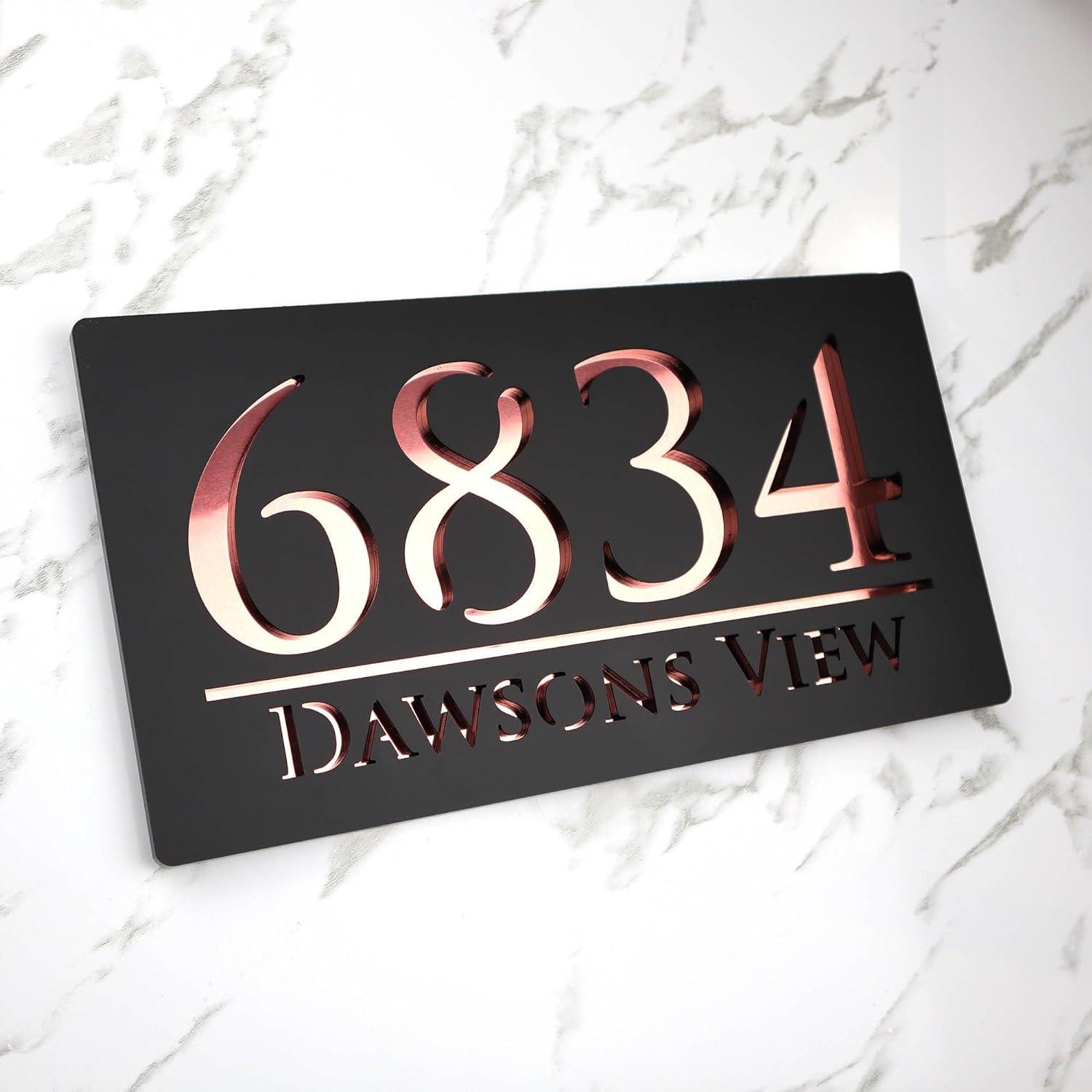 Name plate for home entrance | Door name plates | Wood Personalized Name Plate with 3D Letters | | Name Plate For Home, Office & Outdoor Entrance | 15X30 cm | Gift (Design 1) - Haoser