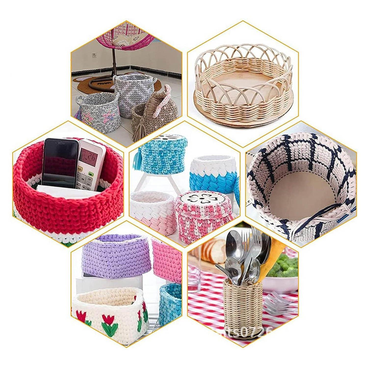 Haoser Heart-Shaped Crochet Knitting Basket Wood Base for DIY Basket Craft Weaving Making Supplies, Unfinished Wooden Base Laser Cut with Hole (5 Pieces, 5 Sizes) - Haoser