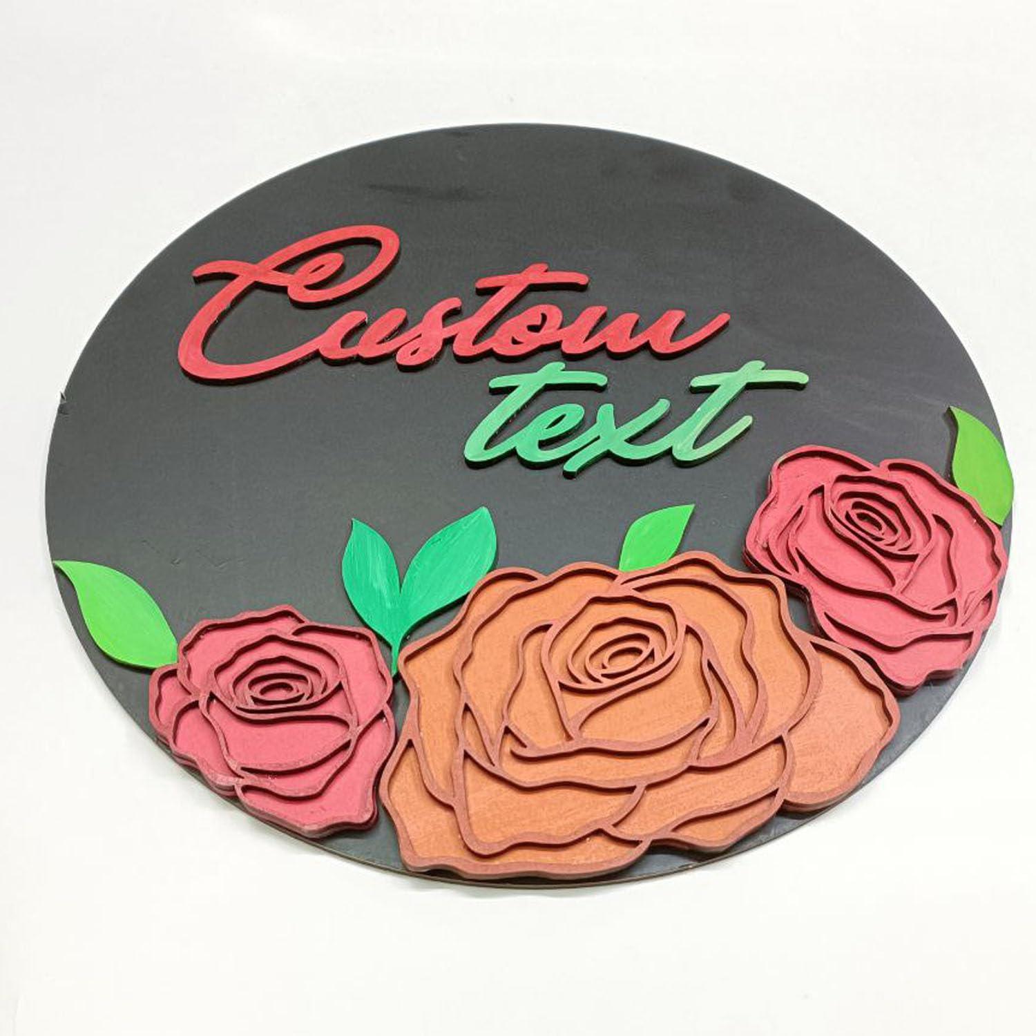 Haoser Wooden Wall Decor Customized Names, Fonts, Words Anything Needed Home Wall Decor Wedding Gifts, Birthday, Anniversary (30cm) - Haoser