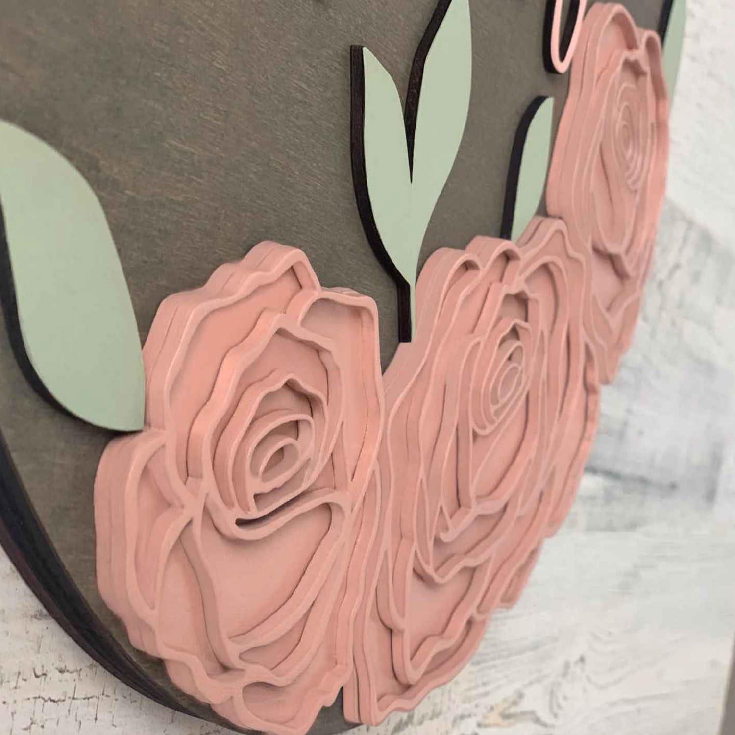 Haoser Wooden Wall Decor Customized Names, Fonts, Words Anything Needed Home Wall Decor Wedding Gifts, Birthday, Anniversary (30cm) - Haoser