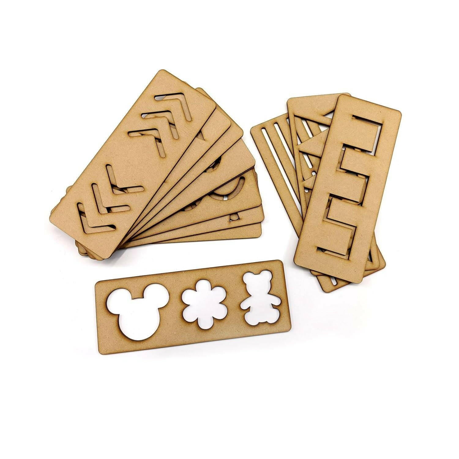 Haoser Wooden Line Tracing Board Prewriting Tracing Tiles a Set of 12 Tracing Tiles Montessori Learning Resources for Pre Writing Skills Development and Motor Skills Enhancement - Haoser