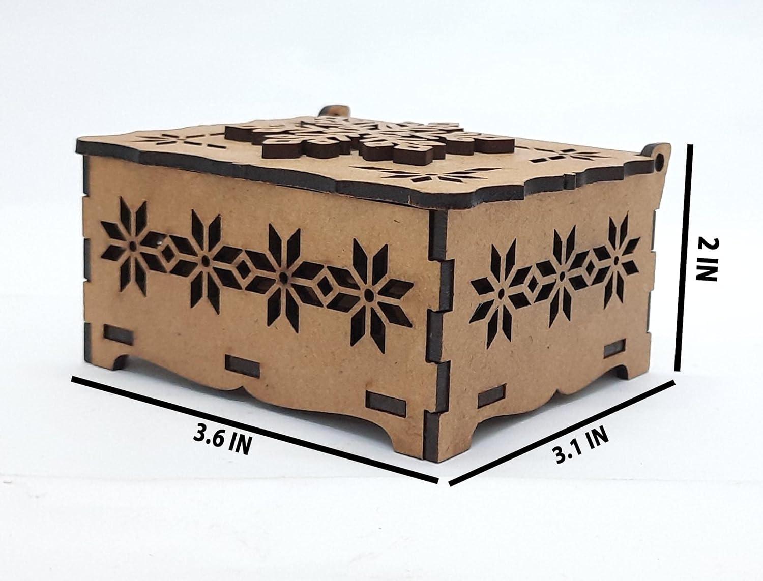 Wooden Blank Rectangular Box: Perfect for Christmas Crafting - Haoser