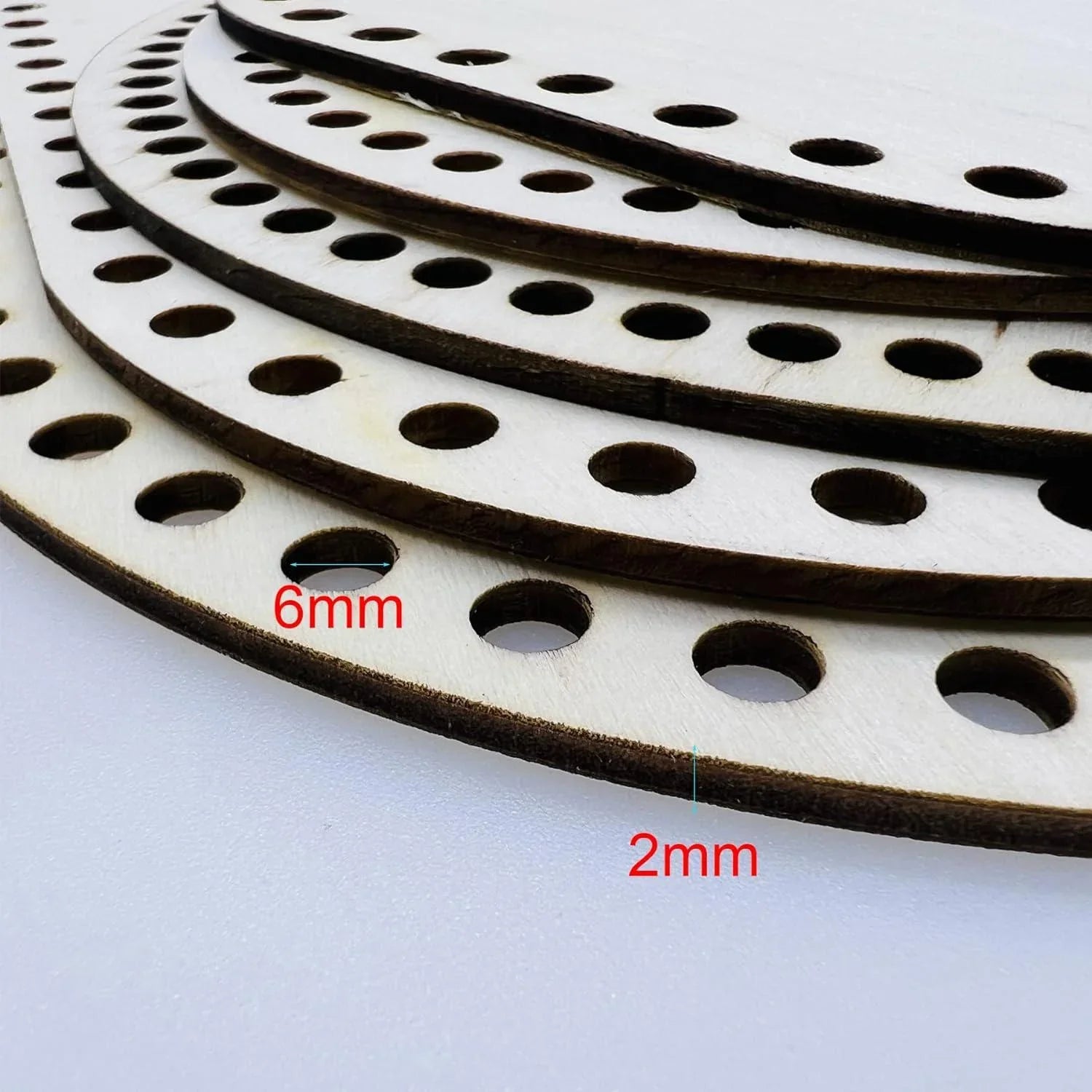 7 PCS Wooden Basket Bottom, 3 Shape Blank Crochet Knitting Basket Wood Base Shaper for DIY Basket Craft Weaving Making Supplies - Haoser