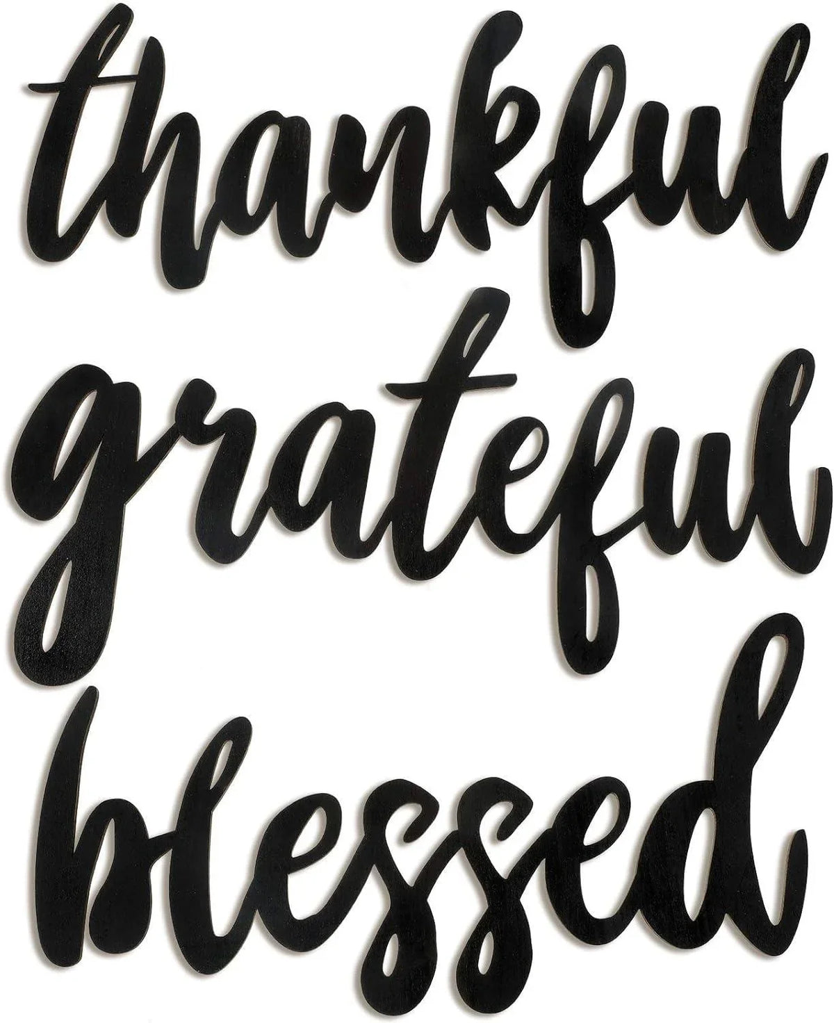 Haoser Grateful Blessed Thankful MDF Wall Plaque/Wall Sign for Home Decoration - Haoser