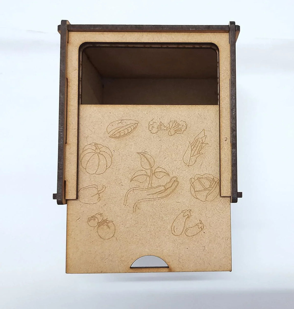 Antique Style Wood Storage Box: Decorative Accent for Home or Office (Beige, 3.9 x 3.9 x 3.9 IN) - Haoser