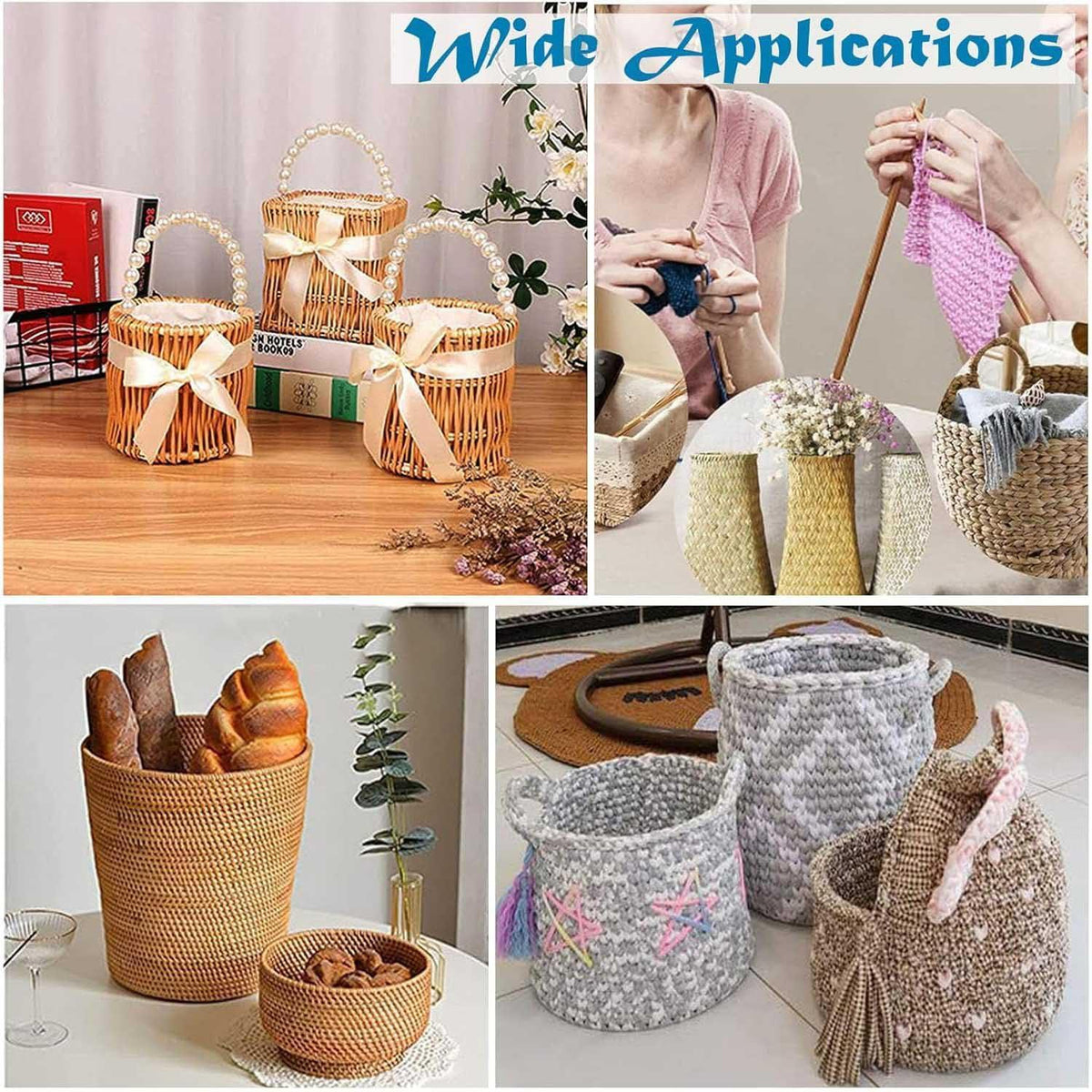 Haoser Square Wooden Basket Bottom Wooden Base Shape Blank Crochet Base for DIY Basket Craft Weaving Making Supplies, Unfinished Wooden Base Laser Cut with Hole (5 Pieces, 5 Sizes) - Haoser