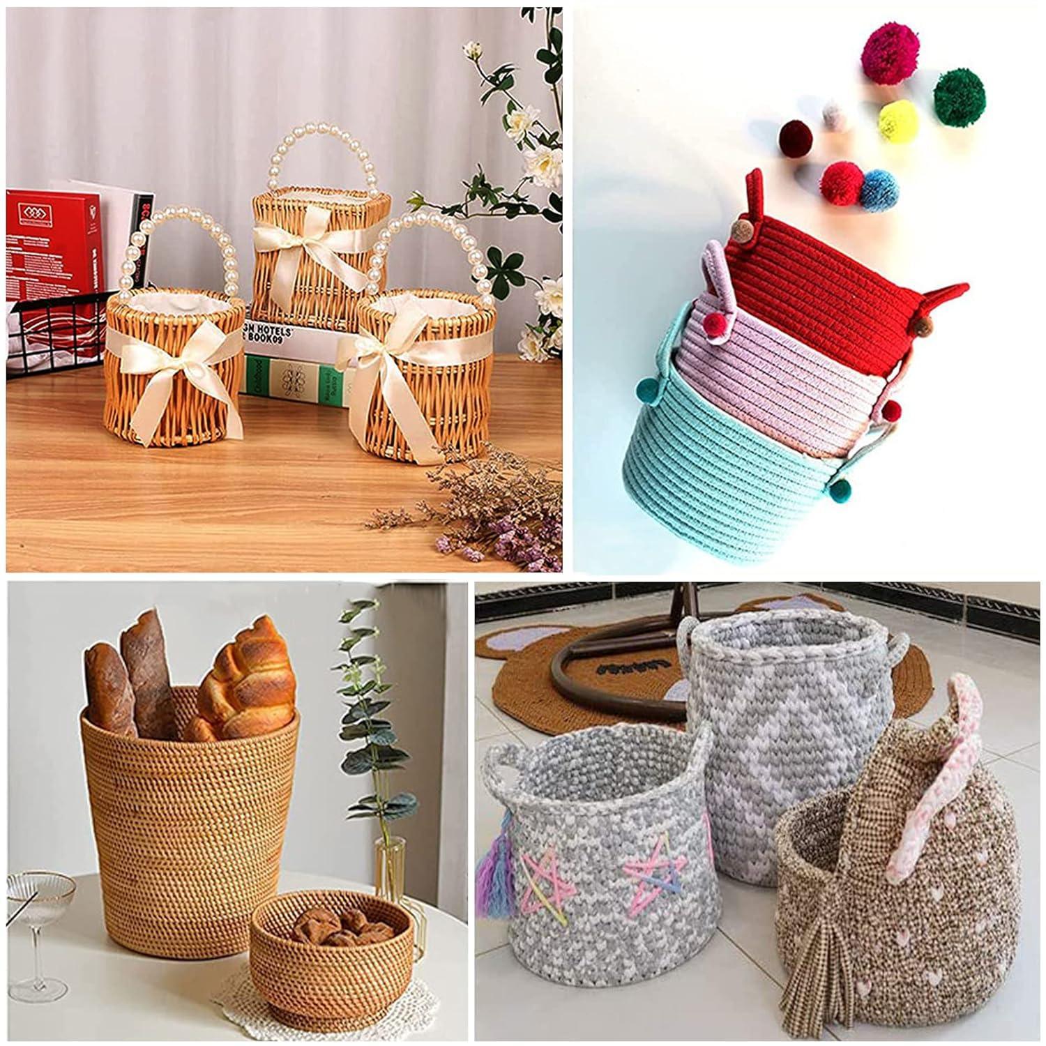 7 PCS Wooden Basket Bottom, 3 Shape Blank Crochet Knitting Basket Wood Base Shaper for DIY Basket Craft Weaving Making Supplies - Haoser