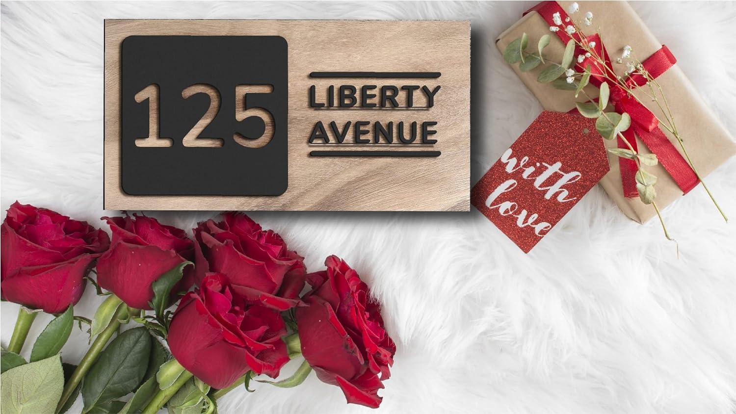 Name plate for home entrance | Door name plates | Wood Personalized Name Plate with 3D Letters | | Name Plate For Home, Office & Outdoor Entrance | 15X30 cm | Gift (Design 1) - Haoser