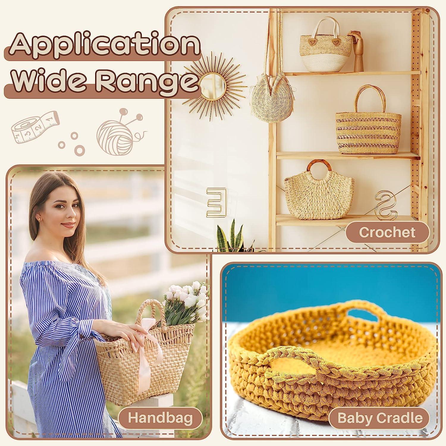 2 Pieces Wooden Crochet Bag Bottom: Oval Crochet Basket Wood Bases - Haoser