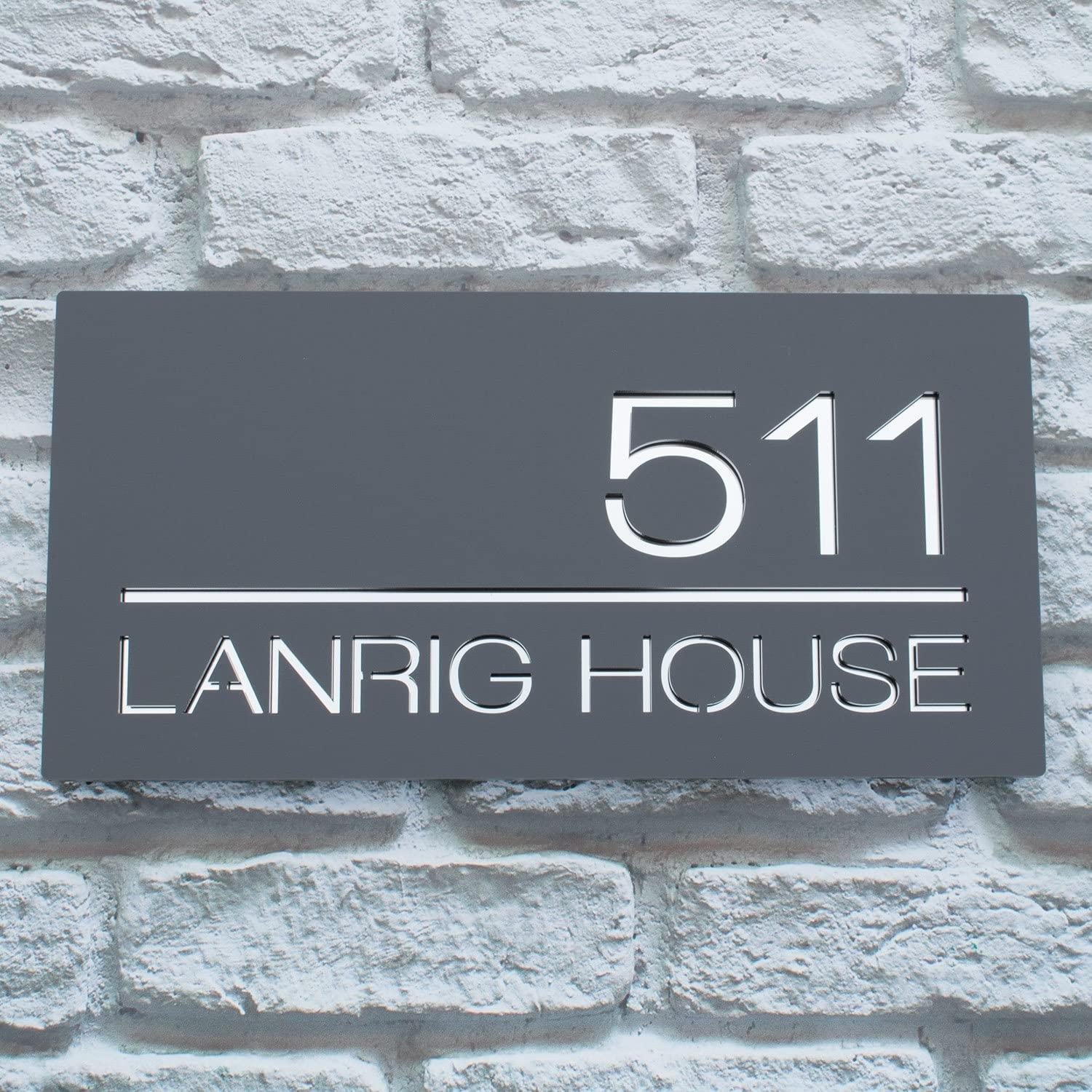 Name plate for home entrance | Door name plates | Wood Personalized Name Plate with 3D Letters | | Name Plate For Home, Office & Outdoor Entrance | 15X30 cm | Gift (Design 1) - Haoser