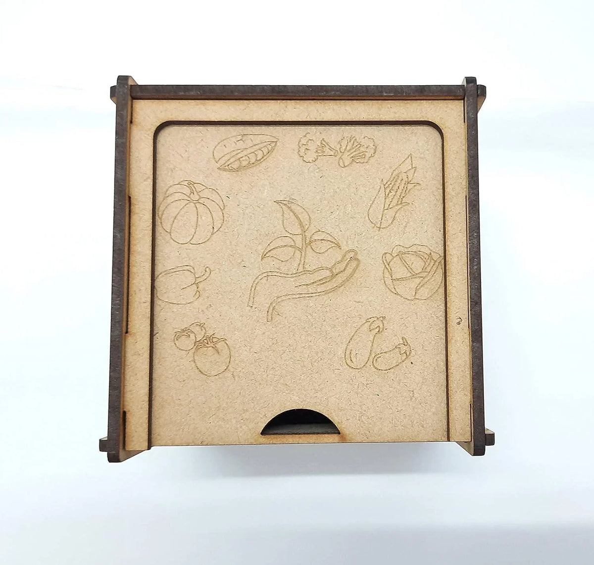 Antique Style Wood Storage Box: Decorative Accent for Home or Office (Beige, 3.9 x 3.9 x 3.9 IN) - Haoser