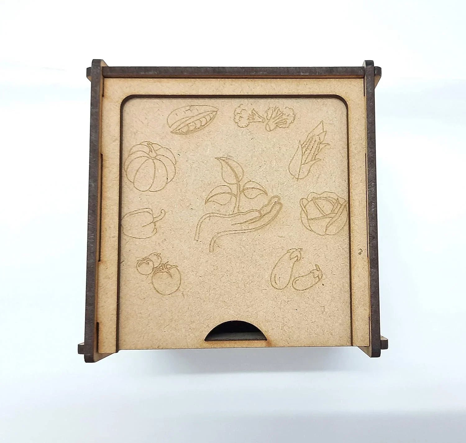 Antique Style Wood Storage Box: Decorative Accent for Home or Office (Beige, 3.9 x 3.9 x 3.9 IN) - Haoser